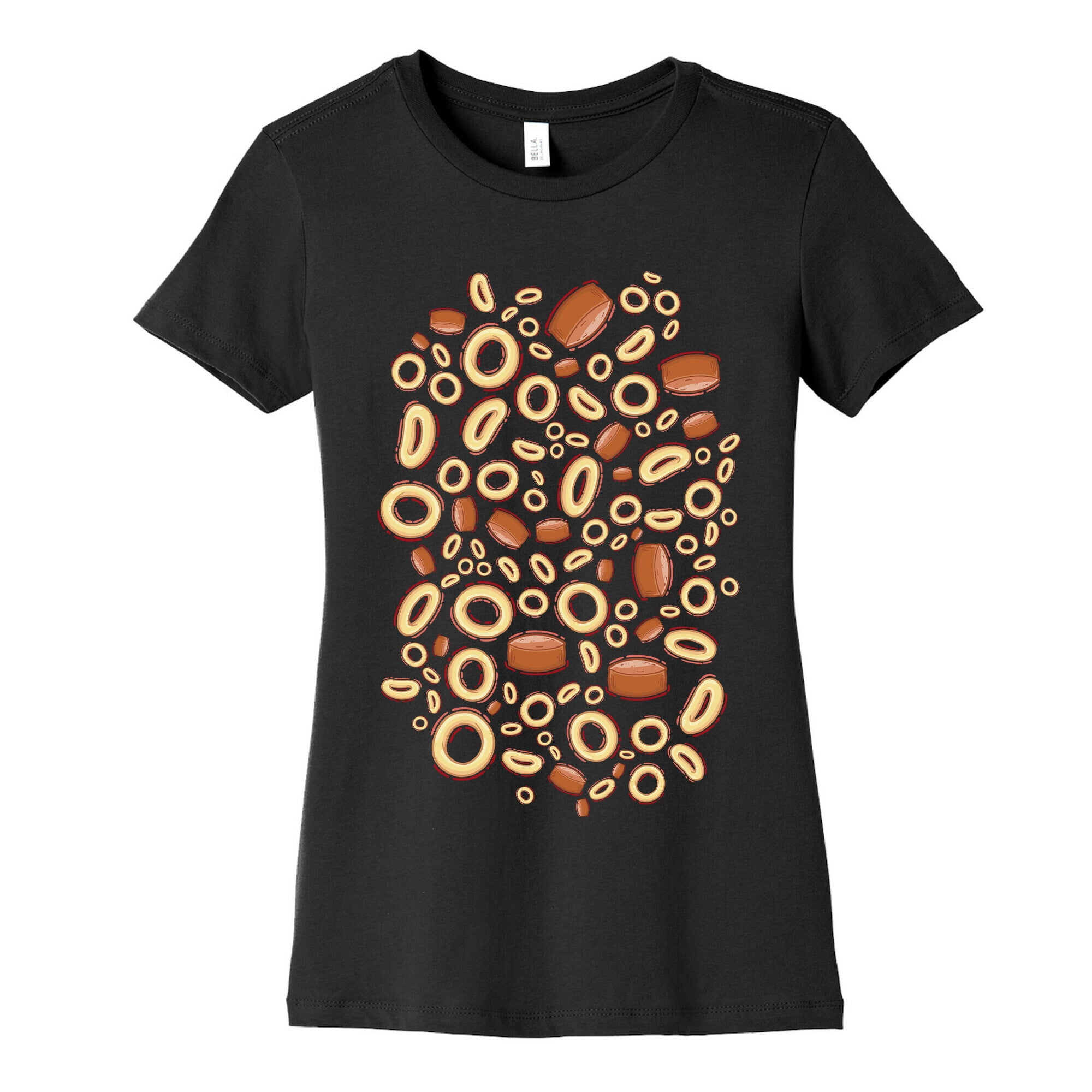 Spaghettios With Franks Pattern Women's Cotton Tee